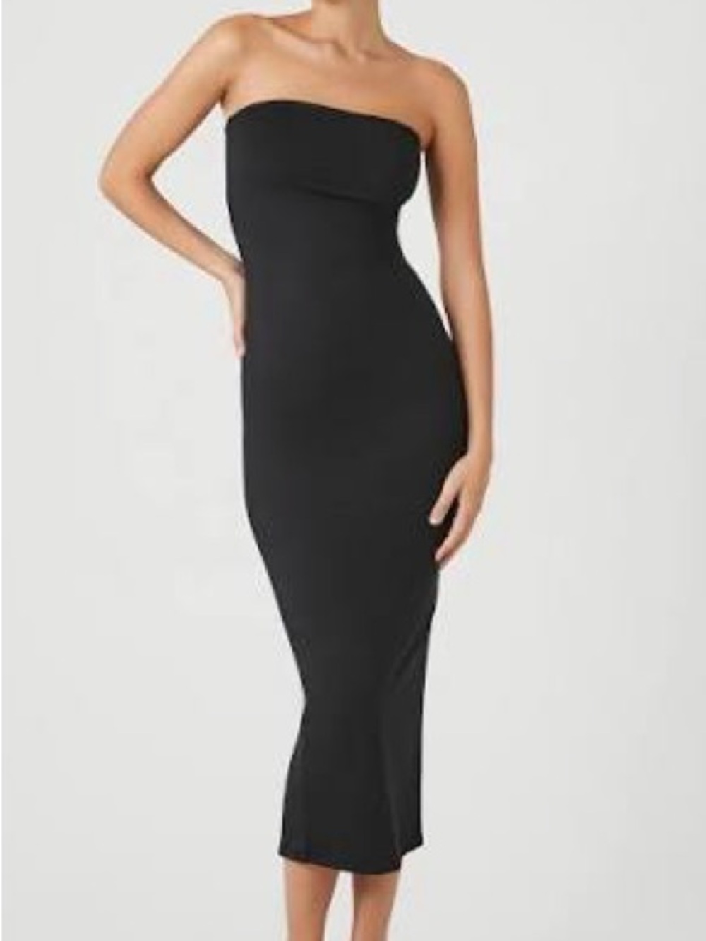 Forever 21 Black Strapless Dress